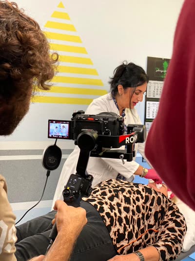 Reportage medical filmé avec stabilisateur Roin