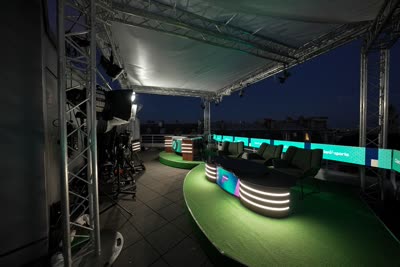 Rooftop PTZ Remote Production — Eiffel Tower Night TV Set 2